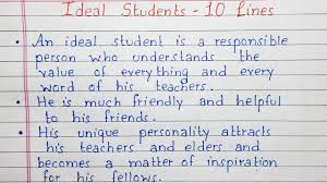 write 10 lines on ideal students 10