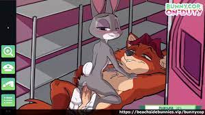 Young Judy Hops rides a fox's dick in a XXX flash game