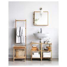 Hand towel bar, hand towel, towel holder, towel stand, bathroom accessory. Ragrund Towel Rack Chair Bamboo Ikea