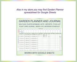 Excel Garden Planner Plant Care