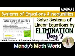 Solve A System Of Equations Using The