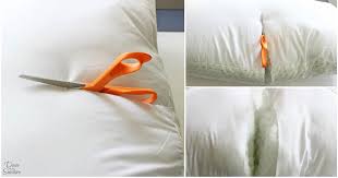 bed pillow into throw pillows