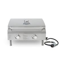 Every coleman portable gas grill from the roadtrip series has the following features and accessories which are common: Stainless Steel 2 Burner Gas Grill Pit Boss Grills