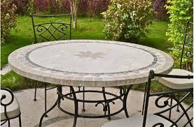 49 63 Round Outdoor Patio Table Stone