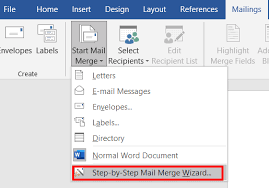 how to perform a mail merge in outlook