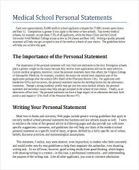 Medical School Personal Statement Example   Personal Statement Example SP ZOZ   ukowo