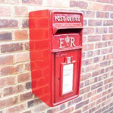 Red Er Wall Mounted Post Box Forge