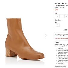Nwt Nib Barneys New York Leather Ankle Boots Nwt