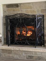 Metallic Wrought Iron Fireplace Screens