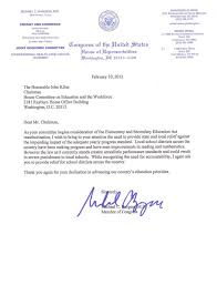 letter to john klein chairman of the
