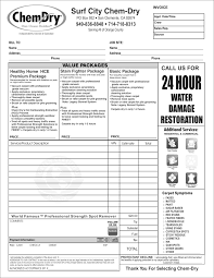 chem dry invoices