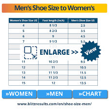 men s to women s shoe size quick