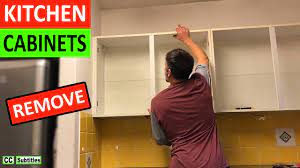 How to remove Kitchen Wall Cabinets and How the Kitchen Wall Cabinet  Bracket Works - YouTube