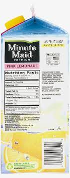 tropicana pink lemonade nutrition facts