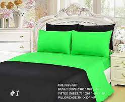 black duvet cover and fitted sheet set