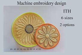 flower coaster embroidery designs in