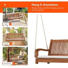 Wood Hanging Porch Swing