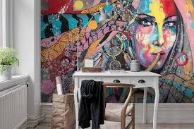 3d Abstract Colorful Graffiti Portrait