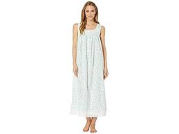 Eileen West Womens Ballet Woven Floral Nightgown White