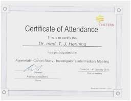 Certificate Of Attendance Seminar Template Luxury Training