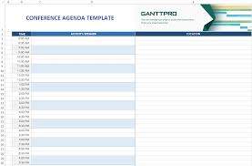 Conference Agenda Template Excel Template Free Download