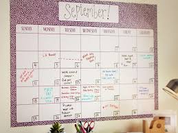 dry erase calendar wall decal