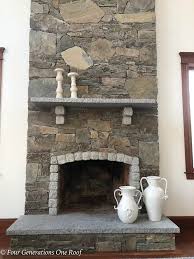A Granite Stone Mantel Our Fireplace