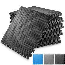 philosophy gym pack of 12 exercise flooring mats 12 x 12 inch foam rubber interlocking puzzle floor tiles black