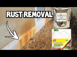 how to remove rust stains on house and