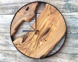 Natural Olive Wood Clocks By