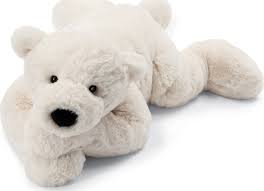 perry polar bear lying jellycat