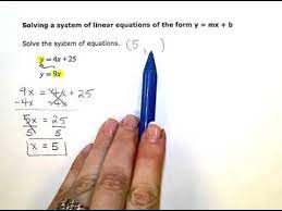 solving a system of linear equations of