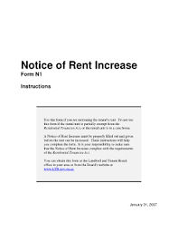 Raise Rent Template Fill Online Printable Fillable Blank