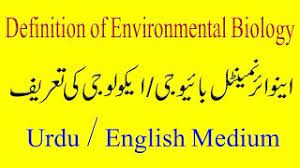 definition of environmental biology