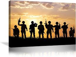 Military Wall Art American Soldiers