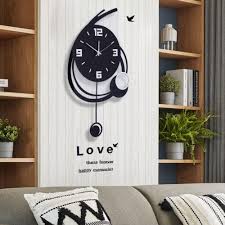 Large Wall Clock Modern Silent Pendulum