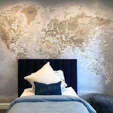 Denim World Map Mural Buy Or