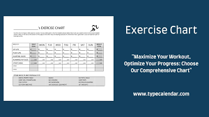 free printable exercise chart templates