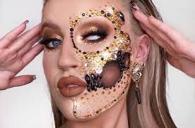 how to do easy glam skeleton makeup