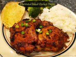 marinated baked en thighs the