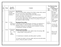 An activity based approach to the learning and teaching of research m           LESSON PLAN ON CASE STUDY METHOD    