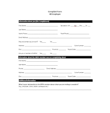 49 Employee Complaint Form Letter Templates Template Archive
