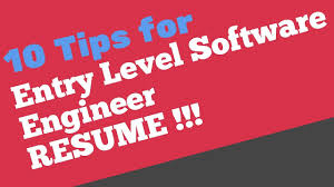 Entry Level Software Engineer Resume Cv For Software Engineer