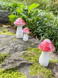 Red Mushrooms Ceramic Mushrooms