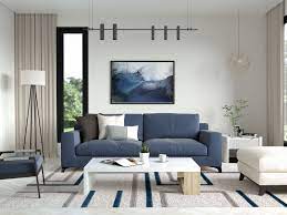 how to decorate around a navy blue sofa