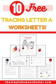 letter a tracing worksheets easy print