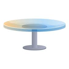 Vector Glass Round Table Icon Cartoon