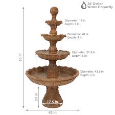sunnydaze outdoor water fountain with