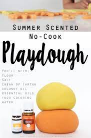 summer scented no cook playdough easy