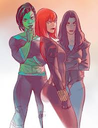 She-Hulk, Black Widow, & Jessica Jones by Otto Schmidt - 9GAG